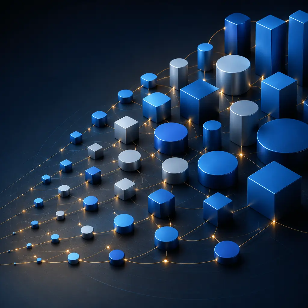 Abstract visualization of expanding geometric networks — luminous nodes connecting across a dark field in structured propagation patterns suggesting fleet growth and distributed deployment